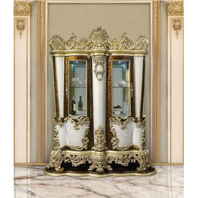 Desiderius Curio Cabinet DN60003 Gold By Acme Furniture