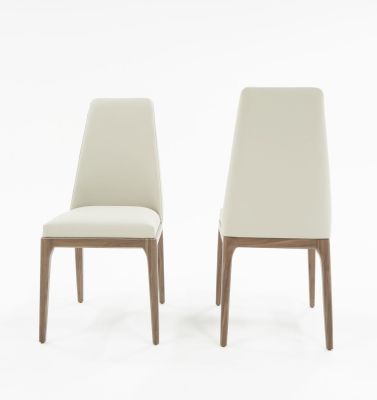 Modrest Encino Modern Grey & Walnut Dining Chair (Set of 2)