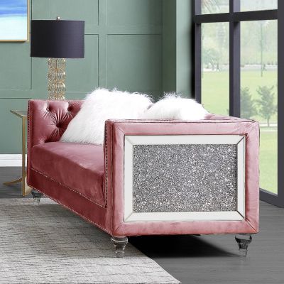 Heibero II Loveseat LV00328 Pink By Acme Furniture