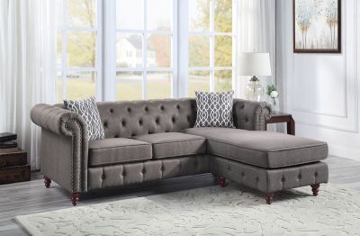 Waldina Sectional LV00499 Brown By Acme Furniture