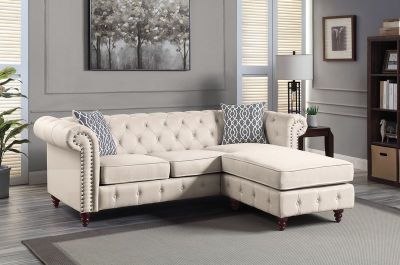 Waldina Sectional LV00643 Beige By Acme Furniture