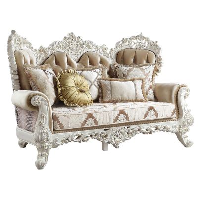 Vanaheim Loveseat LV00804 White By Acme Furniture