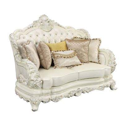 Adara Loveseat LV01225 Pearl By Acme Furniture