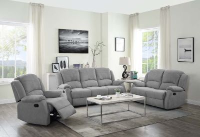 Zorina Reclining Loveseat LV01285 Gray By Acme Furniture