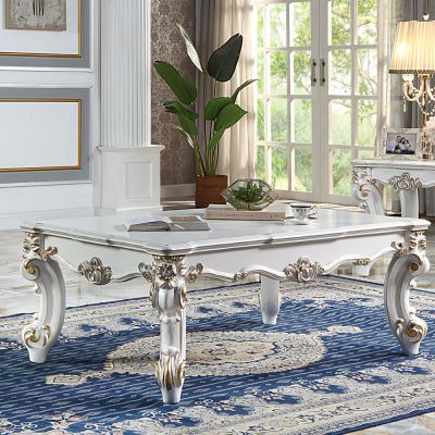 Vendome II Coffee & End Table LV01332 Pearl By Acme Furniture