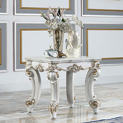 Vendome II Coffee & End Table LV01333 Pearl By Acme Furniture