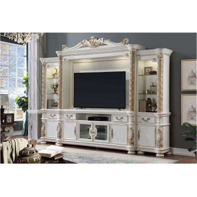 Vendome II Entertainment Center LV01520 Pearl By Acme Furniture