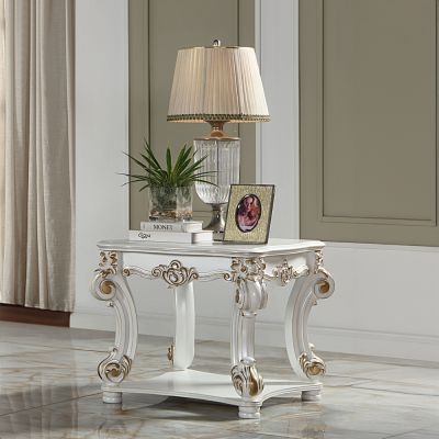 Vendome Coffee & End Table LV01527 Pearl By Acme Furniture