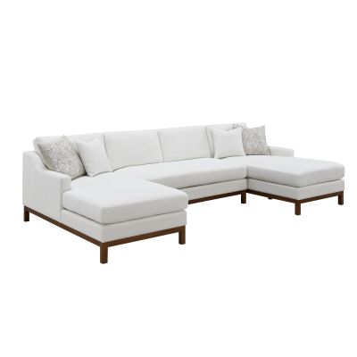 Valiant Sectional LV01881 Ivory By Acme Furniture