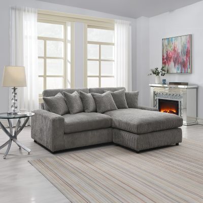 Tavia Sectional LV01882 Gray By Acme Furniture