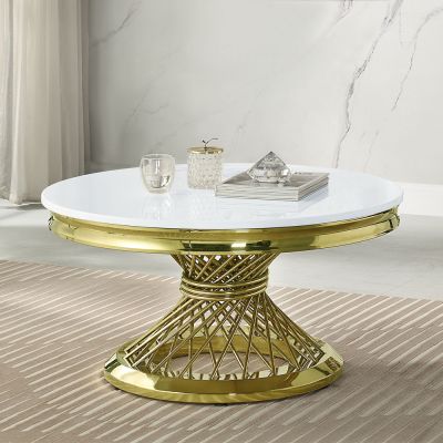 Fallon Coffee & End Table LV01957 Gold By Acme Furniture