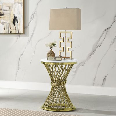 Fallon Coffee & End Table LV01958 Gold By Acme Furniture