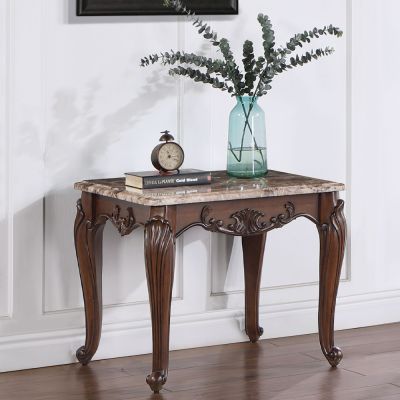 Nayla Coffee & End Table LV02005 Cherry By Acme Furniture