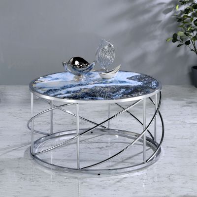 Lyda Coffee & End Table LV02095 Blue By Acme Furniture