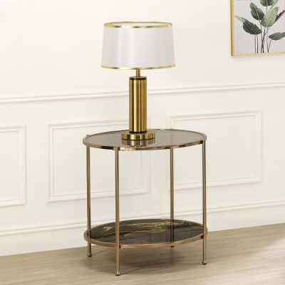 Fiorella Coffee & End Table LV02223 Black By Acme Furniture