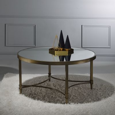 Aditya Coffee & End Table LV02735 Brass By Acme Furniture