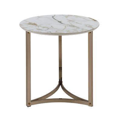 Aziz Coffee & End Table LV02826 Champagne By Acme Furniture