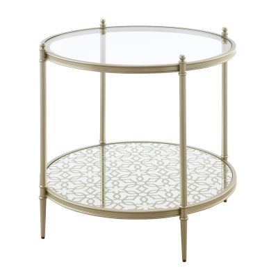 Zaba Coffee & End Table LV02756 Silver By Acme Furniture