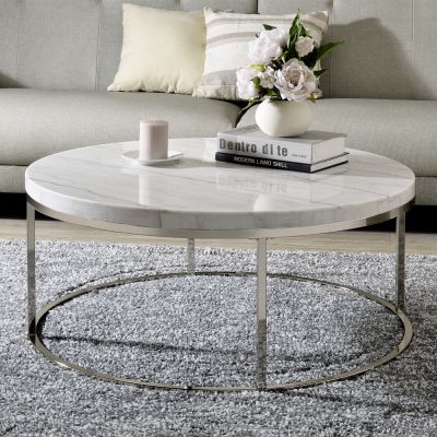 Zaidee Coffee & End Table LV02795 Nikle By Acme Furniture