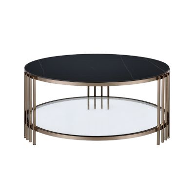 Abisha Coffee & End Table LV02815 Champagne By Acme Furniture