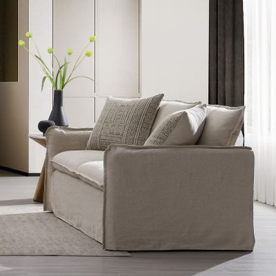 Upendo Loveseat LV03081 Beige By Acme Furniture