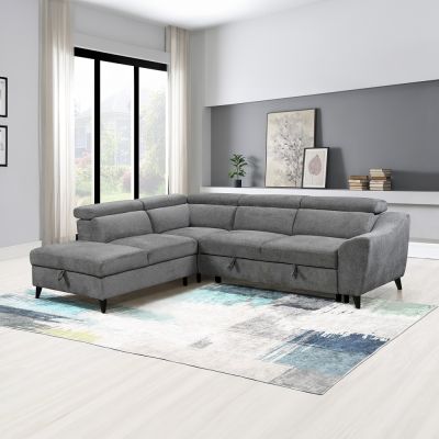 Wrenley Sectional LV03160 Gray By Acme Furniture