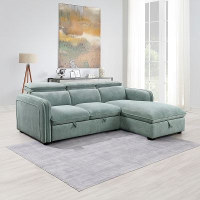 Zavala Sectional LV03190 Green By Acme Furniture