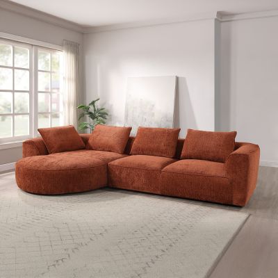 Aceso Sectional LV03240 Brown By Acme Furniture