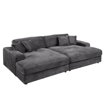 Hilde Sectional LV03690 Gray By Acme Furniture