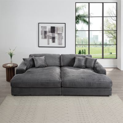 Hilde Sectional LV03690 Gray By Acme Furniture