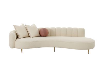 Modrest - Maverick Modern Cream Fabric Chaise