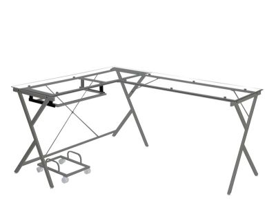 Dazenus Computer Desk OF00047 Silver By Acme Furniture