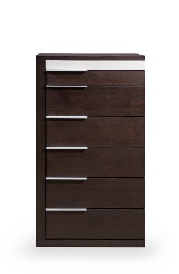 Modrest Torino Modern Brown Oak & Grey Chest