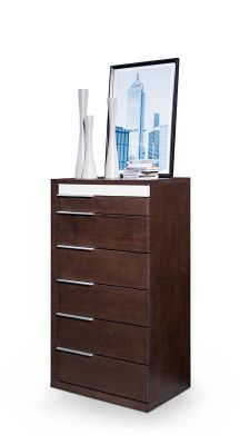 Modrest Torino Modern Brown Oak & Grey Chest