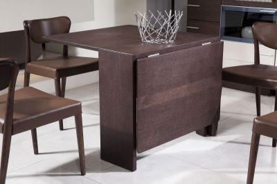 Modrest Union Modern Brown Oak Folding Dining Table