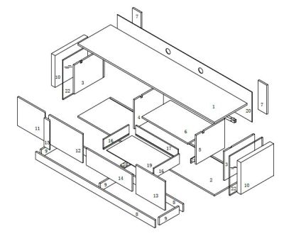 Modrest Vision - Modern Black Oak Floating TV Stand