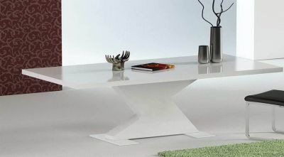 Modrest Bono "T" - Modern White Extendable Dining Table 